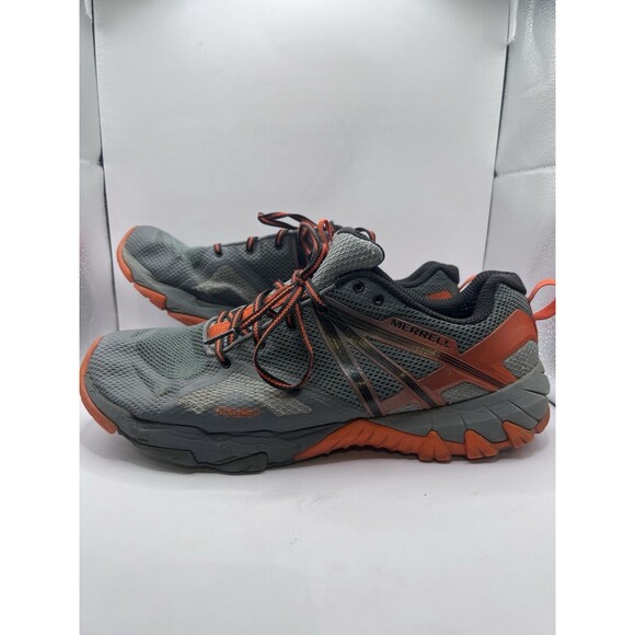 Merrell Mens 12 MQM Flex Hiking Shoes Gray Orange J45867 Low Top Sneakers Gray - Picture 1 of 7